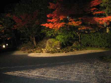 高台寺の枯山水と紅葉
