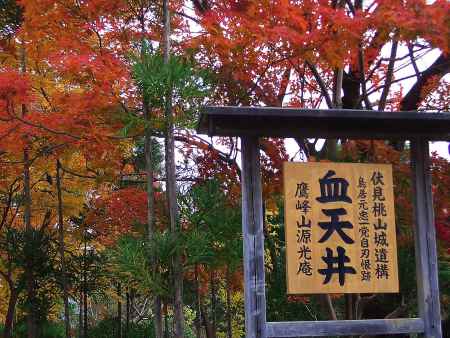 血天井　と書いてある看板