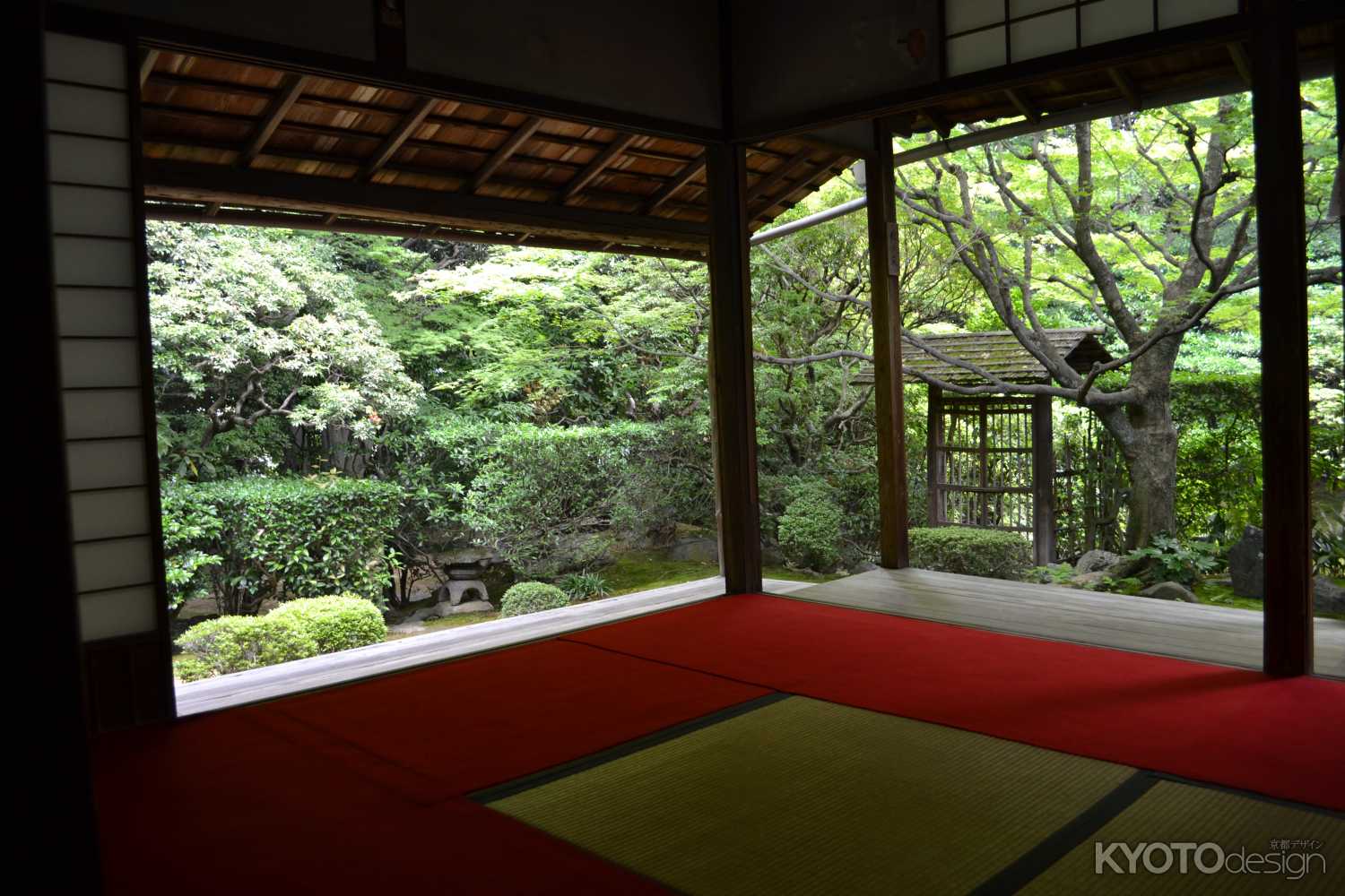 桂春院　書院から見た侘の庭