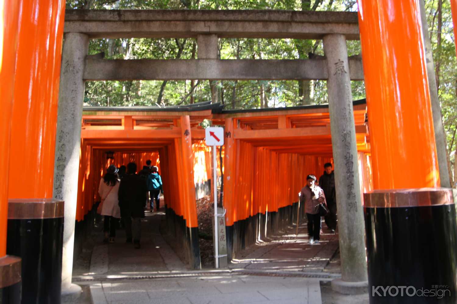 千本鳥居　わかれ道