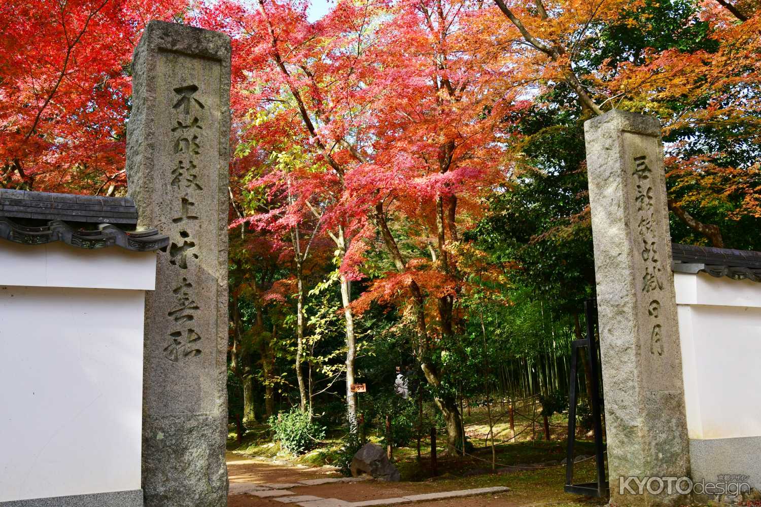 紅葉の山門